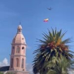 Helicóptero con la bandera nacional sobrevuela Imbabura: expectativa por compensaciones ofrecidas por el Gobierno