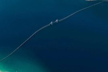 Una pista flotante sobre el océano: país sudamericano construye el puente sobre el mar más largo de América Latina