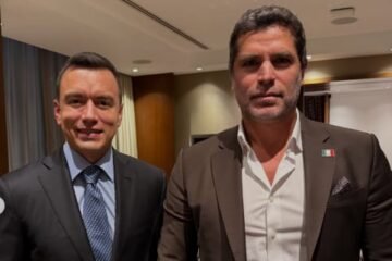 Daniel Noboa y Eduardo Verástegui dialogaron sobre un acuerdo contra la trata infantil