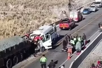 Al menos 13 muertos y cuatro heridos en accidente de tránsito registrado en Perú