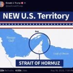 Trump publica un mapa del estrecho de Ormuz como “nuevo” territorio de Estados Unidos