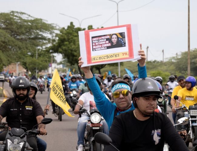 Protestan en Venezuela para exigir elecciones y ‘regreso seguro’ de María Corina Machado